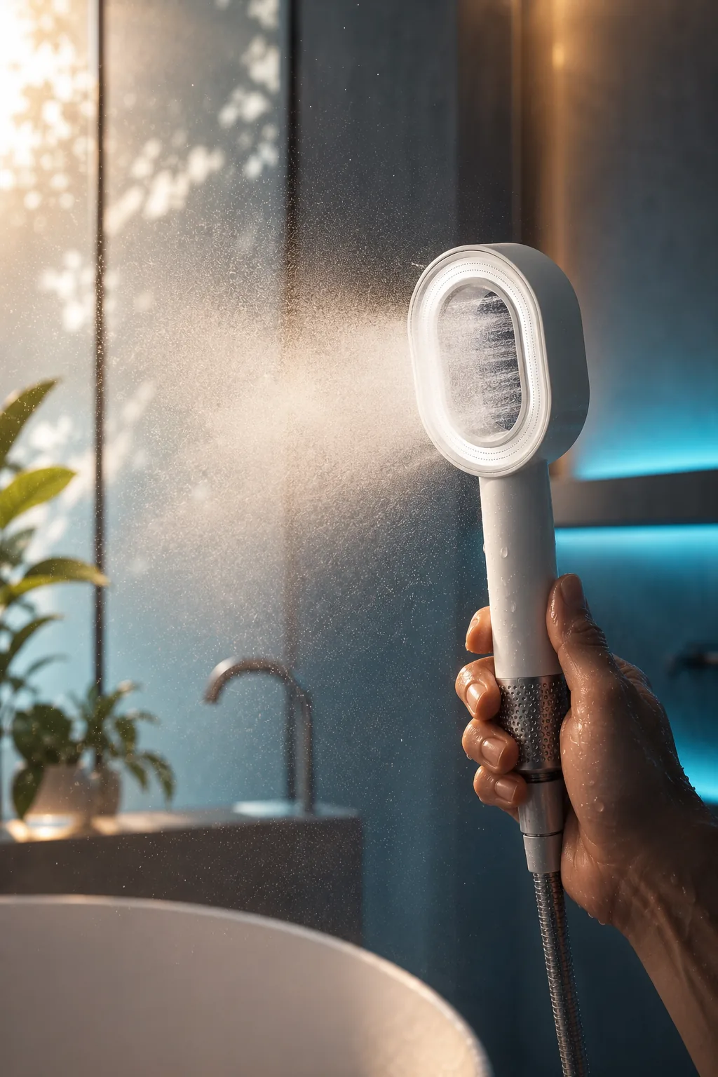 VOYAGO Cascade Pro im Einsatz, versprüht feinen ionisierten Wassernebel